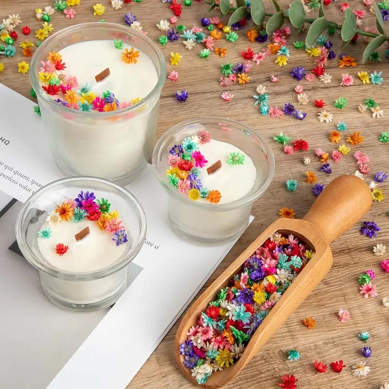 Candle Supplies Bulk - Balmumu Kalıplama için Karışık Renkli Çiçek,