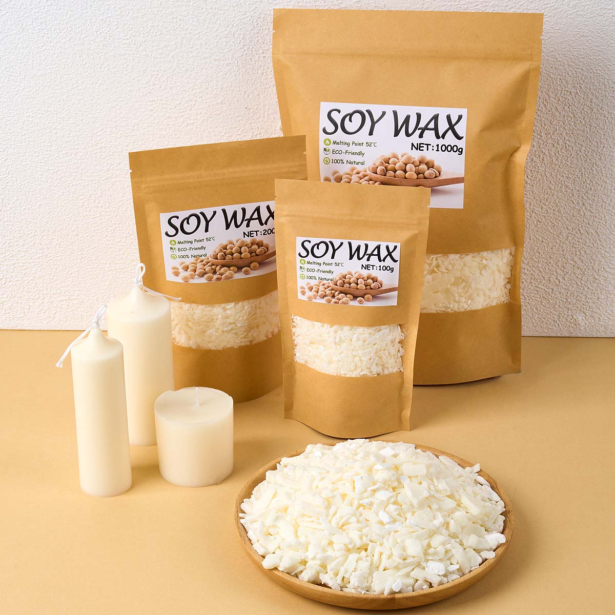 Candle Supplies Bulk - 1 Pound Saf Beyaz Soya Balmumu