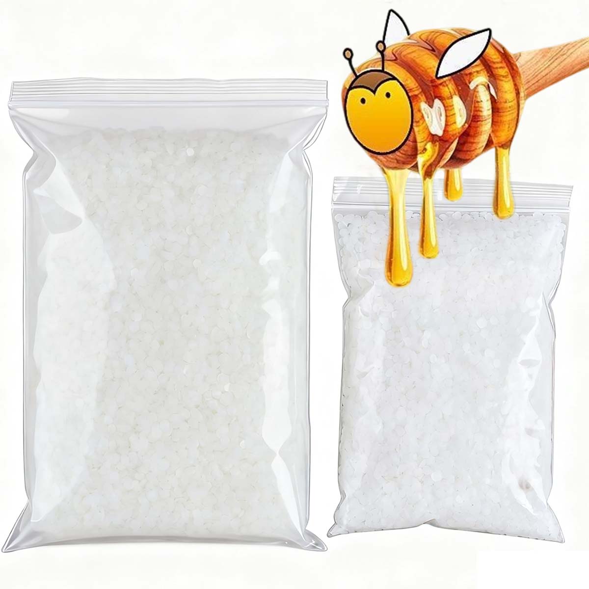 Candle Supplies Bulk - 200g-1000g Beyaz Balmumu Saf Doğal Granül