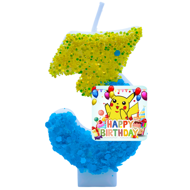 Zebra Candle Supplies - Pokemon Canavar Pikachu Mumlar Temalı Doğum