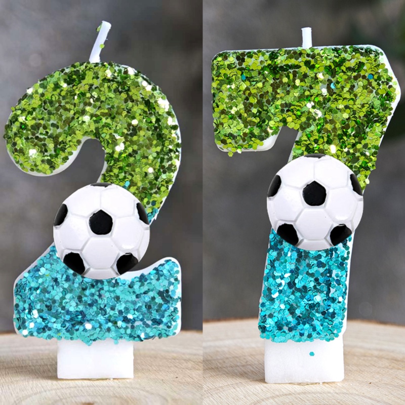 Zebra Candle Supplies - Futbol Mumlar Numarası 0-9 Futbol Mum