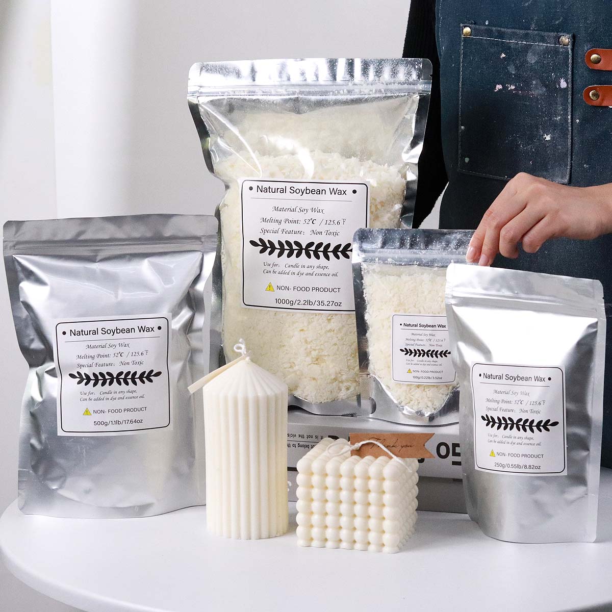 500g/1 kg Doğal Soya Balmumu P - Candle Supplies Bulk incelemesi ve fiyatı