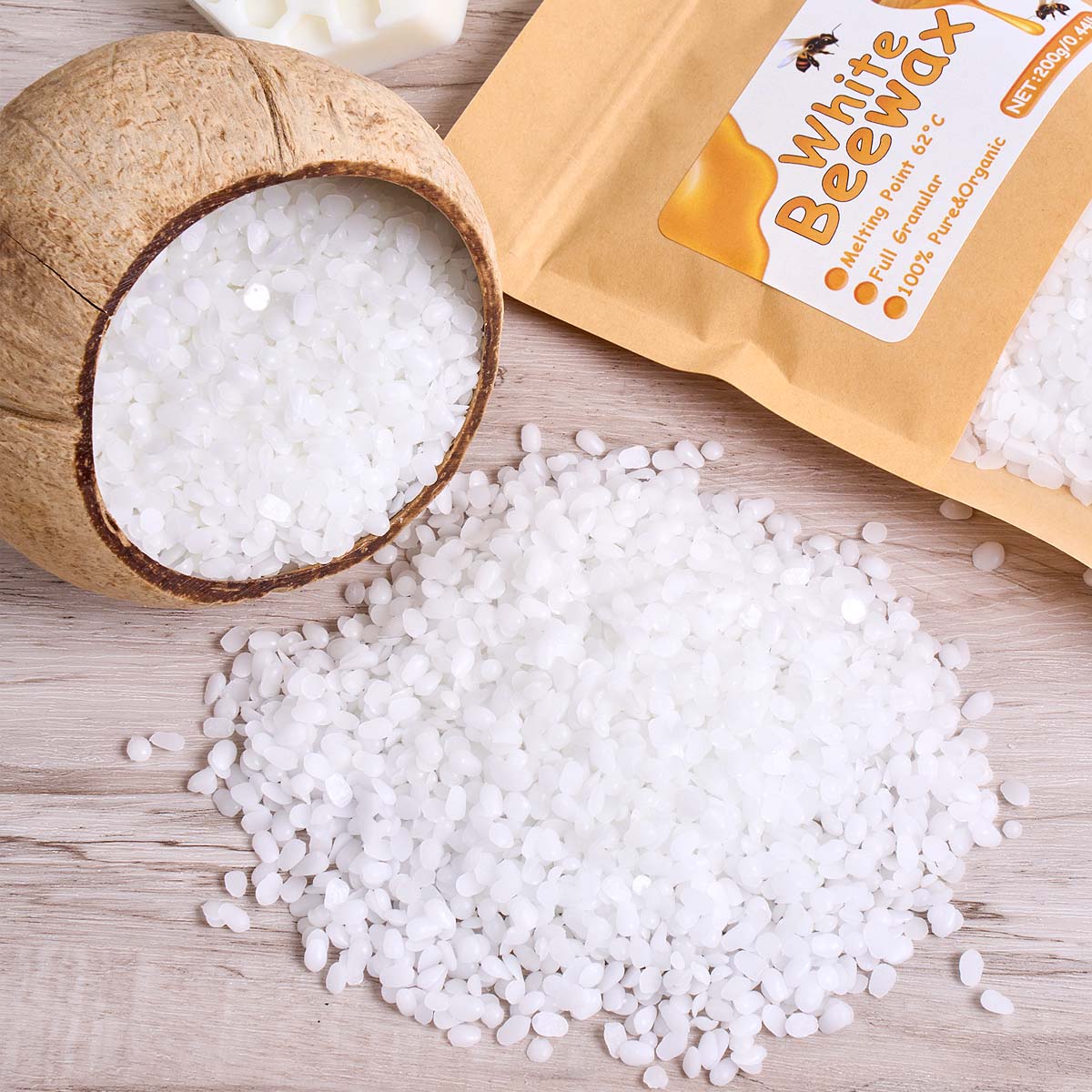 1000g Beyaz Balmumu DIY Mum Ya - Candle Supplies Bulk incelemesi ve fiyatı