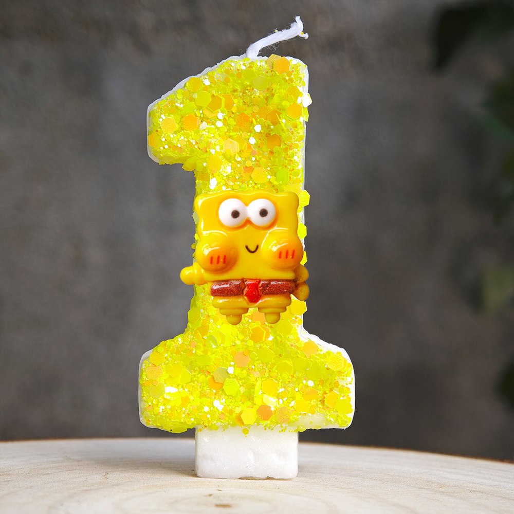 Sevimli Sünger Bob Mum Numaras - Zebra Candle Supplies incelemesi ve fiyatı